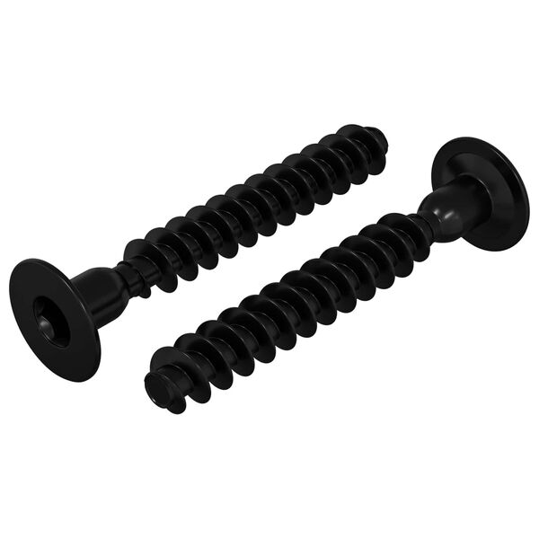 vidaXL Hylkisheftuskr&uacute;fa 2 pcs Svartur M5 x 40 mm J&aacute;rn