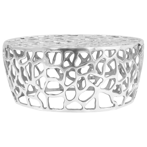 vidaXL Sófaborð Steypt Ál 70x30 Silfur