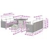vidaXL Gar&eth;s&oacute;fa sett 9 pcs Drapplita&eth;ur p&oacute;l&yacute;rattan