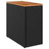 vidaXL gar&eth;hli&eth;arbor&eth; me&eth; tr&eacute;pl&ouml;tu svart 58x27,5x55 cm p&oacute;l&yacute;rattan