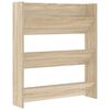 vidaXL Veggfestur Sk&oacute;sk&aacute;pur Sonoma Eik 80x18x90 cm Samsettur Vi&eth;ur