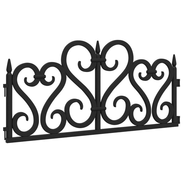 vidaXL Be&eth;kantur 17 stk. Svartur 10 m PP