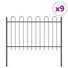 vidaXL Gar&eth;hefti 9 pcs Gr&aacute;r 15,3 x 0,8 m Duftlita&eth;ur st&aacute;l
