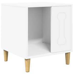 vidaXL Hundah&uacute;s Hv&iacute;tt 44 x 42 x 49 cm Samsettur vi&eth;ur