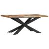 vidaXL Bor&eth;stofubor&eth; 180x90x76 cm Gegnheill Endurunninn Vi&eth;ur
