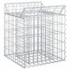 vidaXL Gabion h&aelig;kka&eth; r&uacute;m Silfurlitur