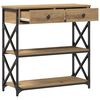 vidaXL Rafmagnsbor&eth; handverkseik 75 x 28 x 75 cm M&ouml;gu&eth; vi&eth;ur og m&aacute;lmur