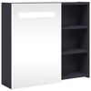 vidaXL Ba&eth;herbergissk&aacute;pur me&eth; LED Lj&oacute;s Gr&aacute;r 60x13x52 cm