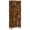 vidaXL H&aacute;r Sk&aacute;pur Reykt&oacute;na Eikarlitur 69,5x34x180 cm Samsettur Vi&eth;ur