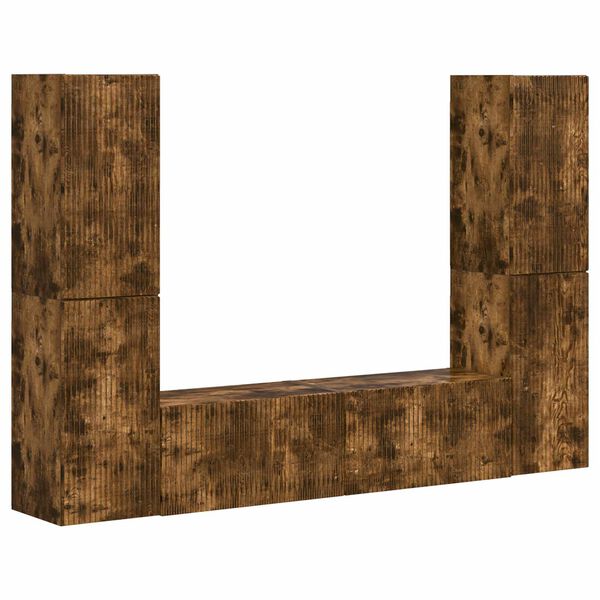 vidaXL Sj&oacute;nvarpssk&aacute;pasett 6 pcs Rau&eth;-eik Samsettur vi&eth;ur