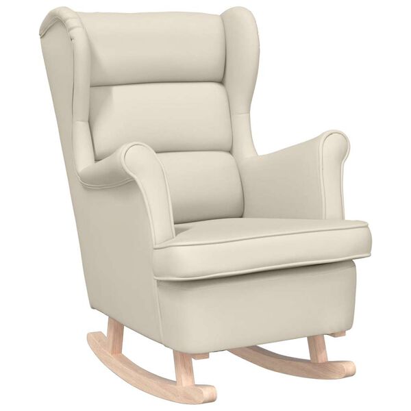 vidaXL ruggustóll Hvítur 74x90x102 cm Lín