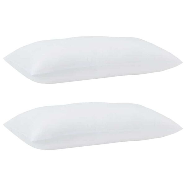 vidaXL Koddi me&eth; kodda 2 pcs Hv&iacute;tt 61 x 41 x 20 cm P&oacute;l&yacute;ester