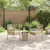 vidaXL Garð Bistro Set 3 pcs Drapplitaður Poly rattan