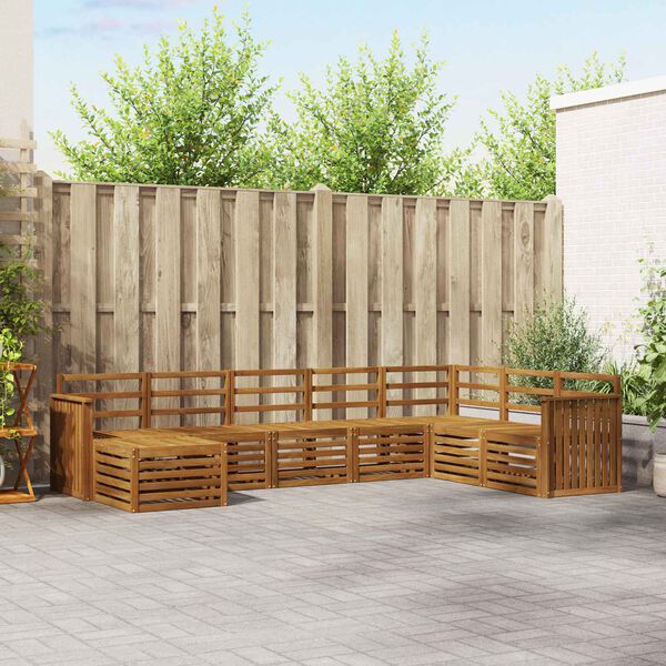 vidaXL S&oacute;fasett 8 pcs N&aacute;tt&uacute;rulegur Hrein akas&iacute;utr&eacute;