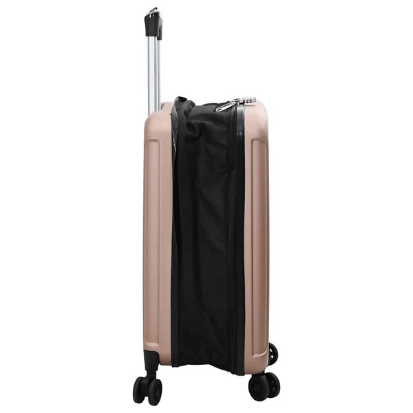 vidaXL Ferðataska með lás rose gold 34 x 23 x 55.5 cm ABS Plast