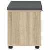 vidaXL Hallarbekk me&eth; p&uacute;&eth;i me&eth; geymslu Sonoma Eik 60 x 38 x 46 cm
