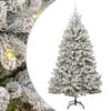 vidaXL Gervi j&oacute;latr&eacute; me&eth; 300 LED Gr&aelig;nn og hv&iacute;tur 300 cm PVC og m&aacute;lmur