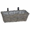 vidaXL Hangandi pl&ouml;ntu k&ouml;rfa 2 pcs Gr&aacute;r 48 x 22 x 15 cm Lacak rattan