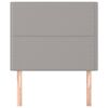 vidaXL Höfuðgafl ljósgrár 90x5x118/128 cm efni