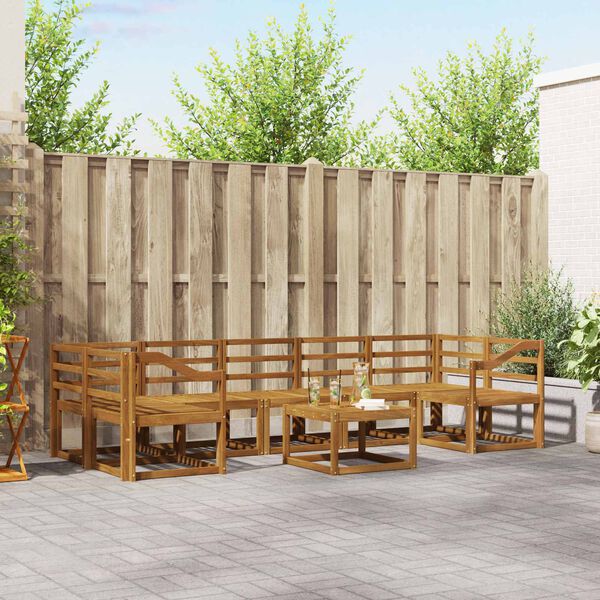 vidaXL &Uacute;ti s&oacute;fasett 8 pcs N&aacute;tt&uacute;rulegur Hrein akas&iacute;utr&eacute;