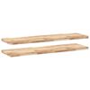 vidaXL Vegghilla 2 stk 120x40x4 cm &Oacute;me&eth;h&ouml;ndla&eth;ur Gegnheill Akas&iacute;uvi&eth;ur