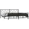 vidaXL R&uacute;mgrind &uacute;r M&aacute;lmi me&eth; H&ouml;fu&eth;gafli & F&oacute;tagafli Sv&ouml;rt 193x203 cm