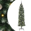 vidaXL Gervi mj&oacute; j&oacute;latr&eacute; me&eth; 300 LED me&eth; standi Gr&aelig;nn og hv&iacute;tur 240 cm