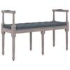 vidaXL Bekkur D&ouml;kkgr&aacute;tt 110x40x70 cm Flauel