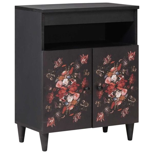 vidaXL Geymsk&aacute;pur me&eth; hur&eth; Marglitur 60 x 33,5 x 75 cm Hart mang&oacute;tr&eacute;