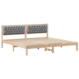 vidaXL Ramsv&iacute;k me&eth; h&ouml;fu&eth;gafl Lj&oacute;sgr&aacute;r 200 x 200 cm Solid furuhikk