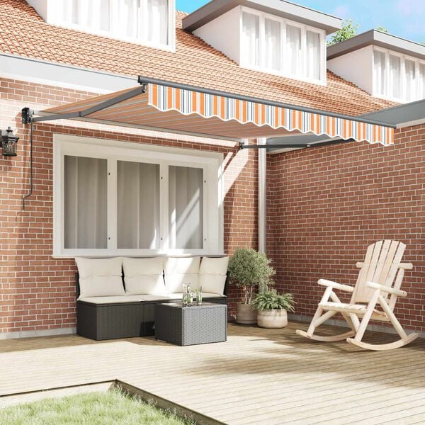 vidaXL H&aelig;gt a&eth; draga saman skyggni Marglitur 350 x 250 cm