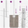 vidaXL Gir&eth;ing me&eth; p&oacute;st Silfur 1 x 25 m St&aacute;l
