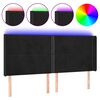 vidaXL LED H&ouml;f&eth;agafl 183x16x118/128 cm Svart Flauel