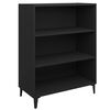 vidaXL Skenkur Svartur 69,5x32,5x90 cm Samsettur Vi&eth;ur