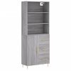 vidaXL H&aacute;r Sk&aacute;pur Gr&aacute;r Sonoma 69,5x34x180 cm Samsettur Vi&eth;ur