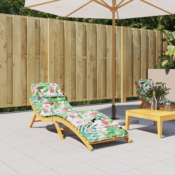 vidaXL Sólbekkjasessa Marglitað Oxfordefni