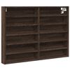 vidaXL Glersk&aacute;pur Br&uacute;nn Eikarlitur 80x8,5x58 cm Samsettur Vi&eth;ur