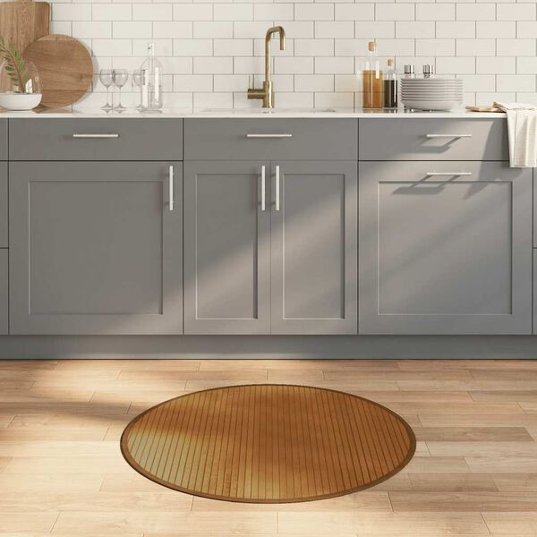 vidaXL Motta Hringlaga Br&uacute;n 80 cm Bambus