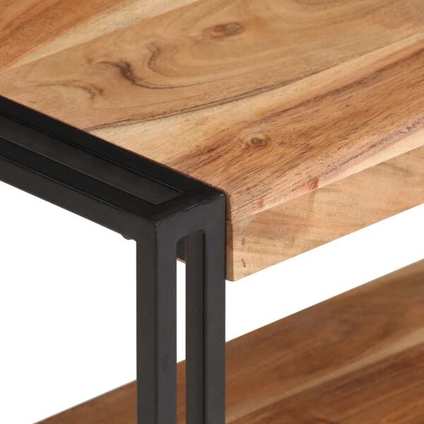 vidaXL Sj&oacute;nvarpssk&aacute;pur 120x30x40 cm Gegnheill Akas&iacute;uvi&eth;ur