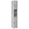 vidaXL Ba&eth;herbergissk&aacute;pur me&eth; geymslu Gr&aacute;r Sonoma 30 x 35 x 192 cm