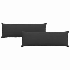 vidaXL S&oacute;fap&uacute;&eth;ar 2 pcs Svartur 120 x 40 cm d&uacute;kur