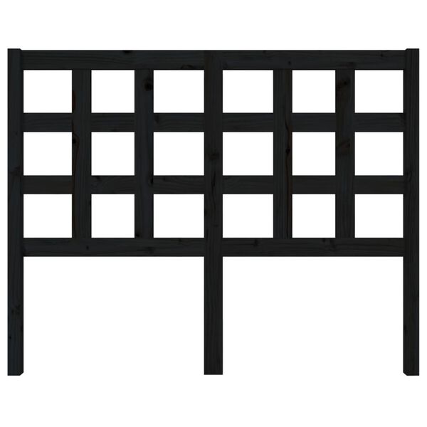 vidaXL H&ouml;f&eth;agafl fyrir R&uacute;m Svartur 125,5x4x100 cm Gegnheil Fura