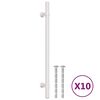 vidaXL Sk&aacute;pahandf&ouml;ng 10 stk. Silfurlitu&eth; 192 mm Ry&eth;fr&iacute;tt st&aacute;l