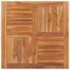 vidaXL Bor&eth;plata Gegnheill Tekkvi&eth;ur Ferhyrnt 90x90x2,5 cm