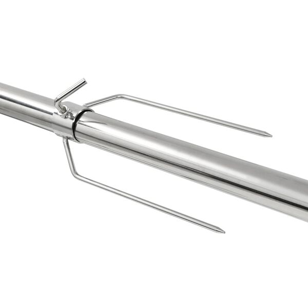 vidaXL Sjálfvirkt grill með mótor Ryðfrítt stál 207x45x81 cm