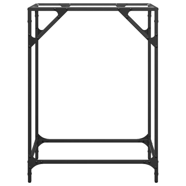 vidaXL Veggbor&eth; me&eth; Gl&aelig;rri Glerpl&ouml;tu 60x35x81 cm St&aacute;l