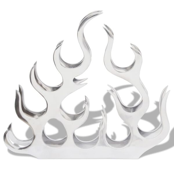 vidaXL Standur fyrir 11 V&iacute;nfl&ouml;skur Silfurlita&eth;ur &Aacute;l