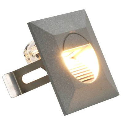 vidaXL Útiveggljós LED 6 stk 5 W Silfur Ferhyrnd