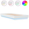 vidaXL R&uacute;mgrind me&eth; LED Lj&oacute;sum Hv&iacute;t 100x200 cm
