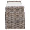 vidaXL Geymslubekkur me&eth; p&uacute;&eth;i me&eth; geymslu Gr&aacute;r 110 x 40 x 50 cm Rattan